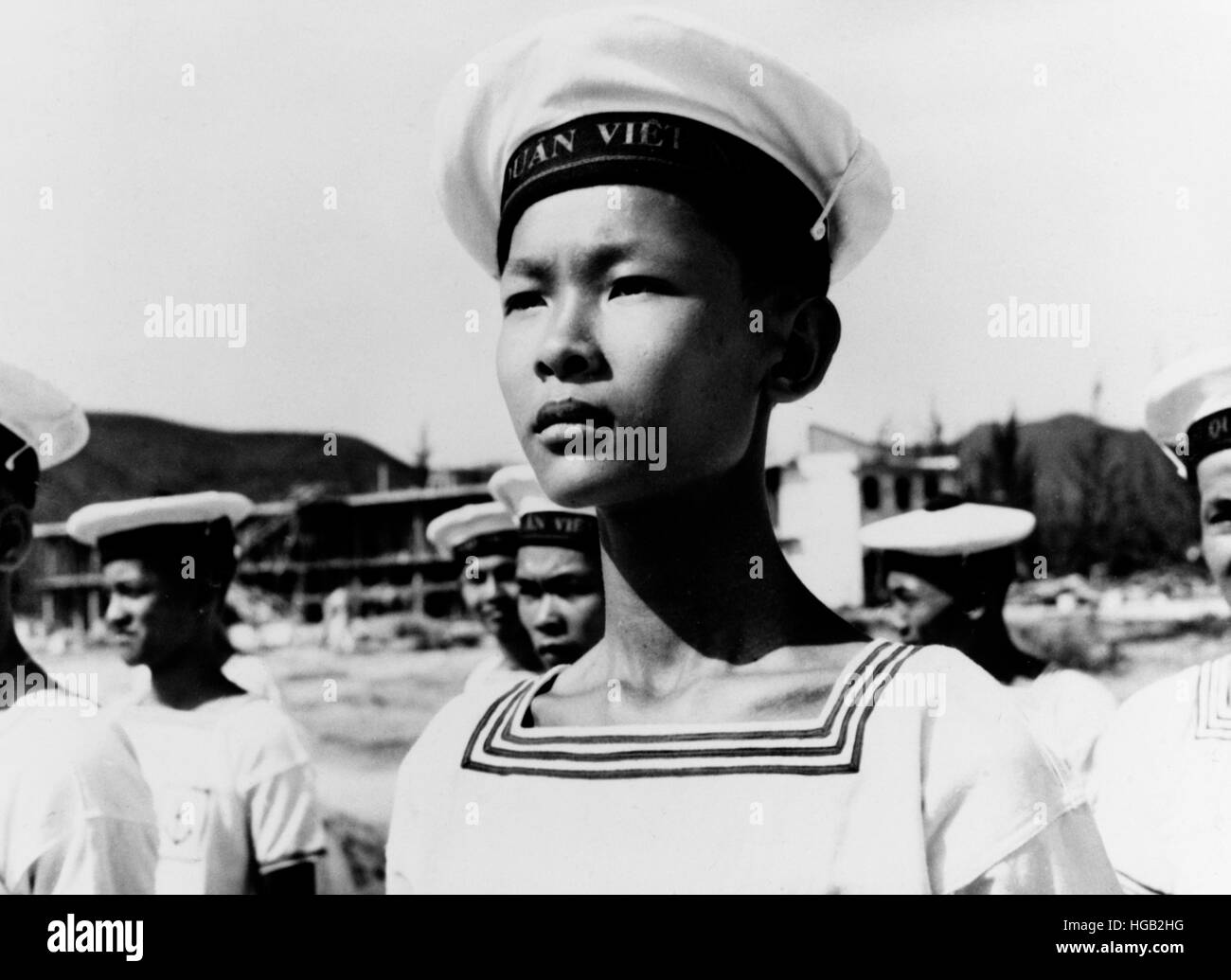 Vietnamesische Marine Trainee bei der vietnamesischen Naval School in Südvietnam, 1953. Stockfoto