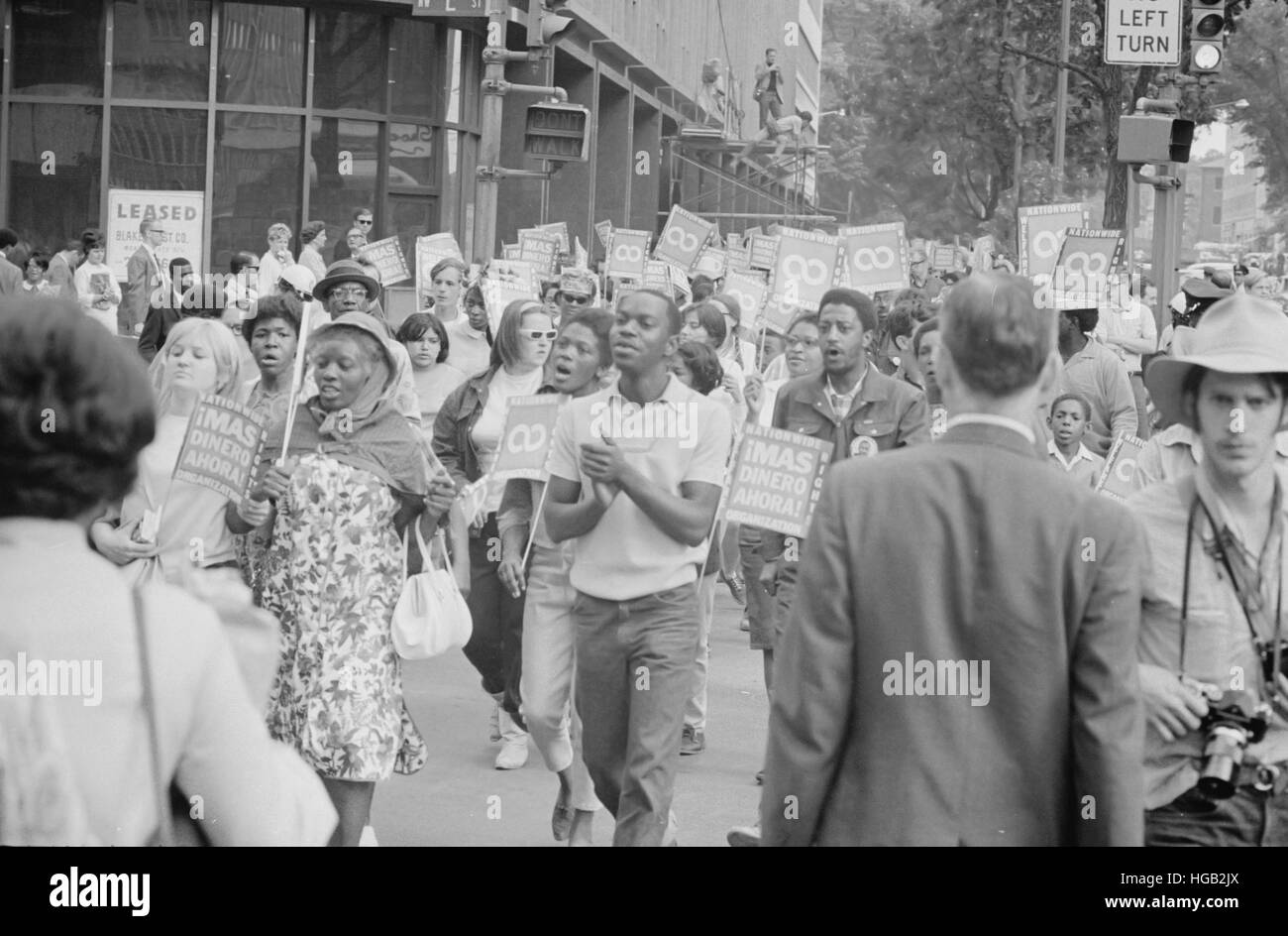 Demonstranten in die Arme-Leute März im Lafayette Park in Washington D.C., 1968. Stockfoto