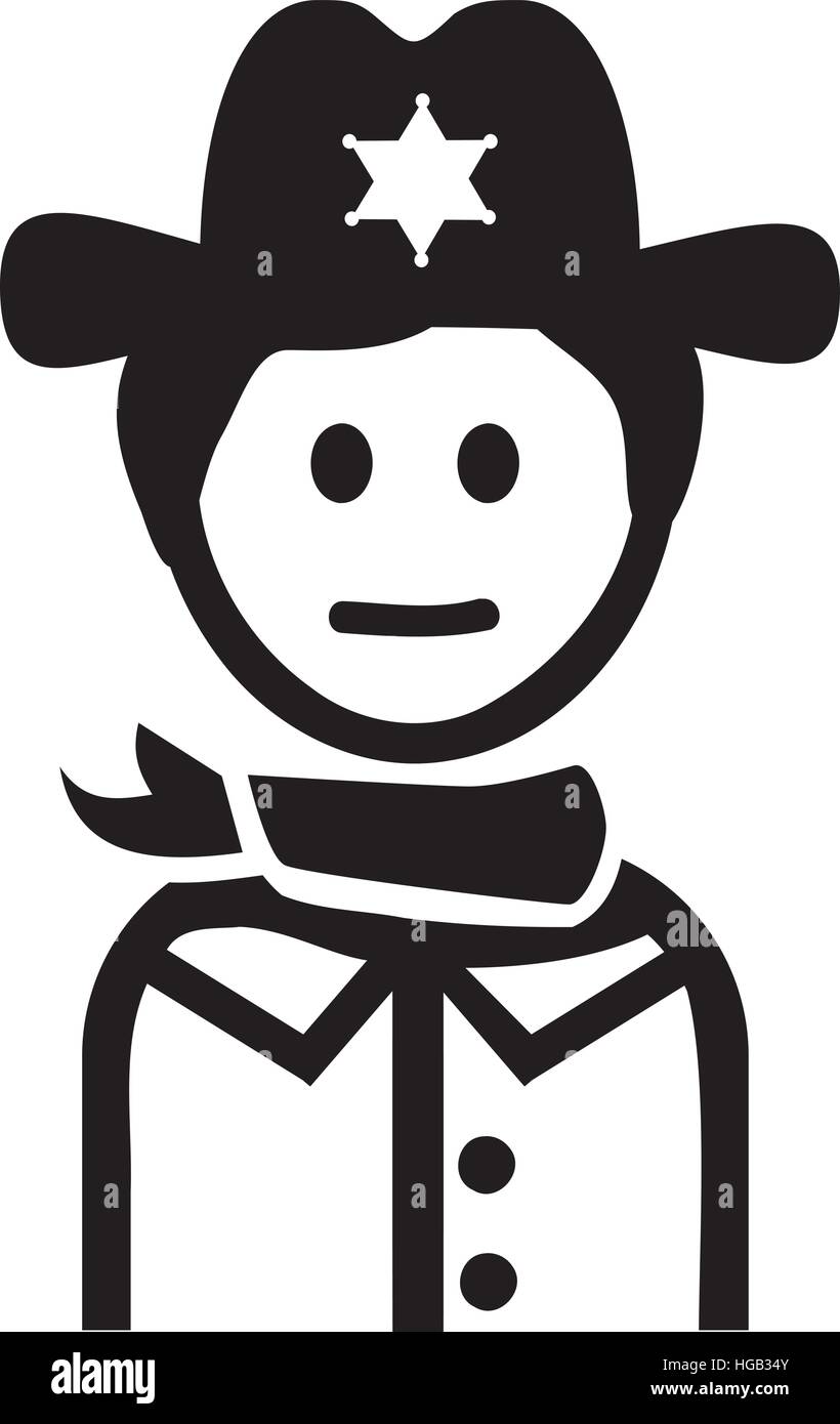 Sheriff-Mann-Symbol Stock Vektor