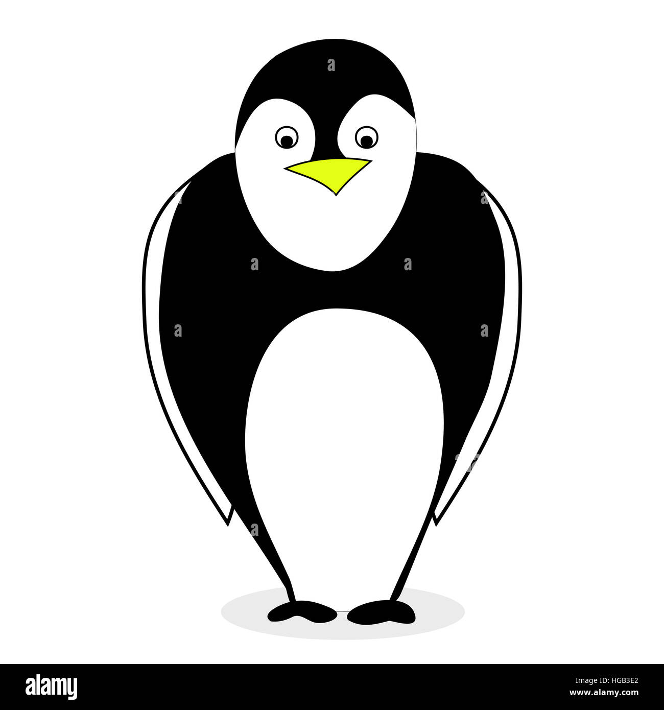 Niedlichen Pinguin Vektor. Pinguin isoliert und Kaiserpinguin