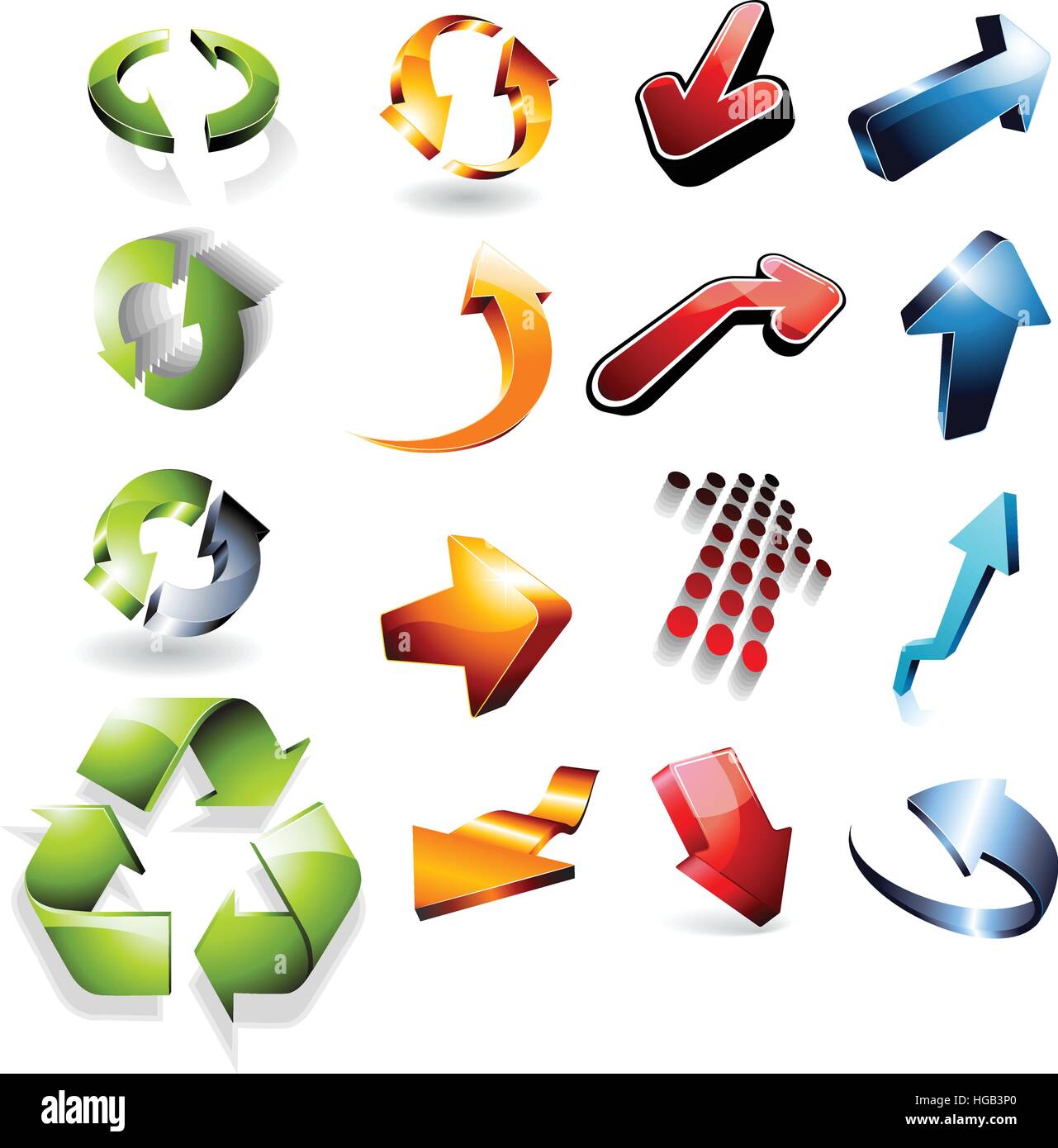 Farbige Pfeile Vektor Stock Vektor