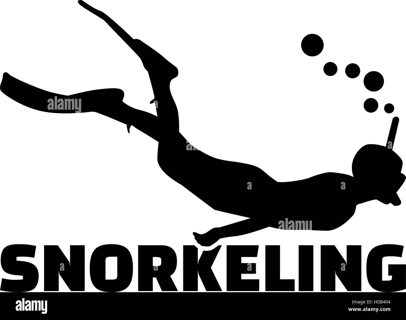 Schnorchel Mann Stock Vektor