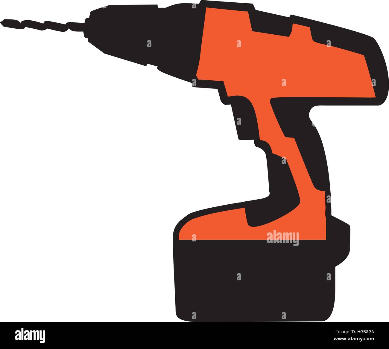 Orange-Schraubendreher - schnurlos Stock Vektor