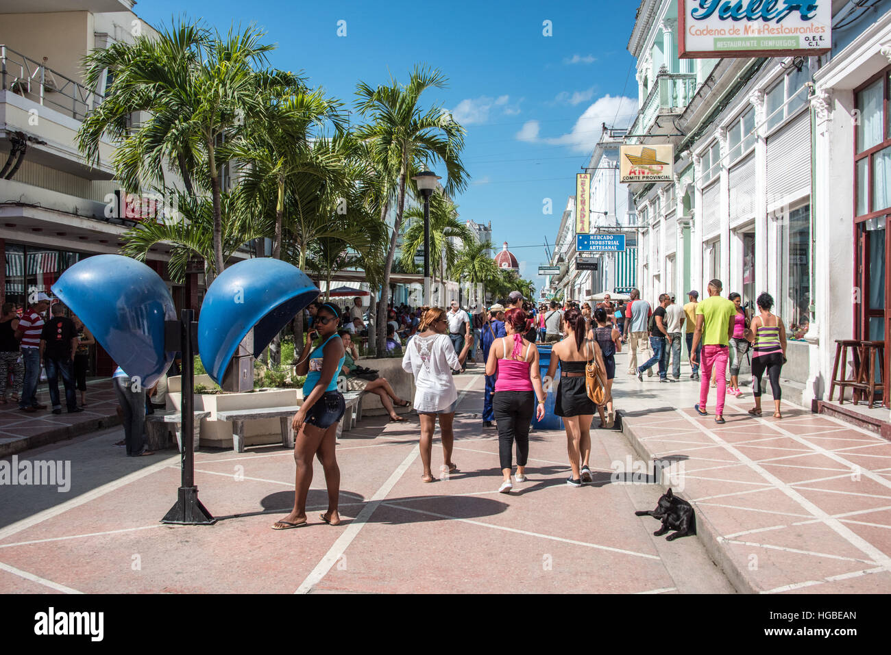 Straßenszene, Cienfuegos, Kuba Stockfoto