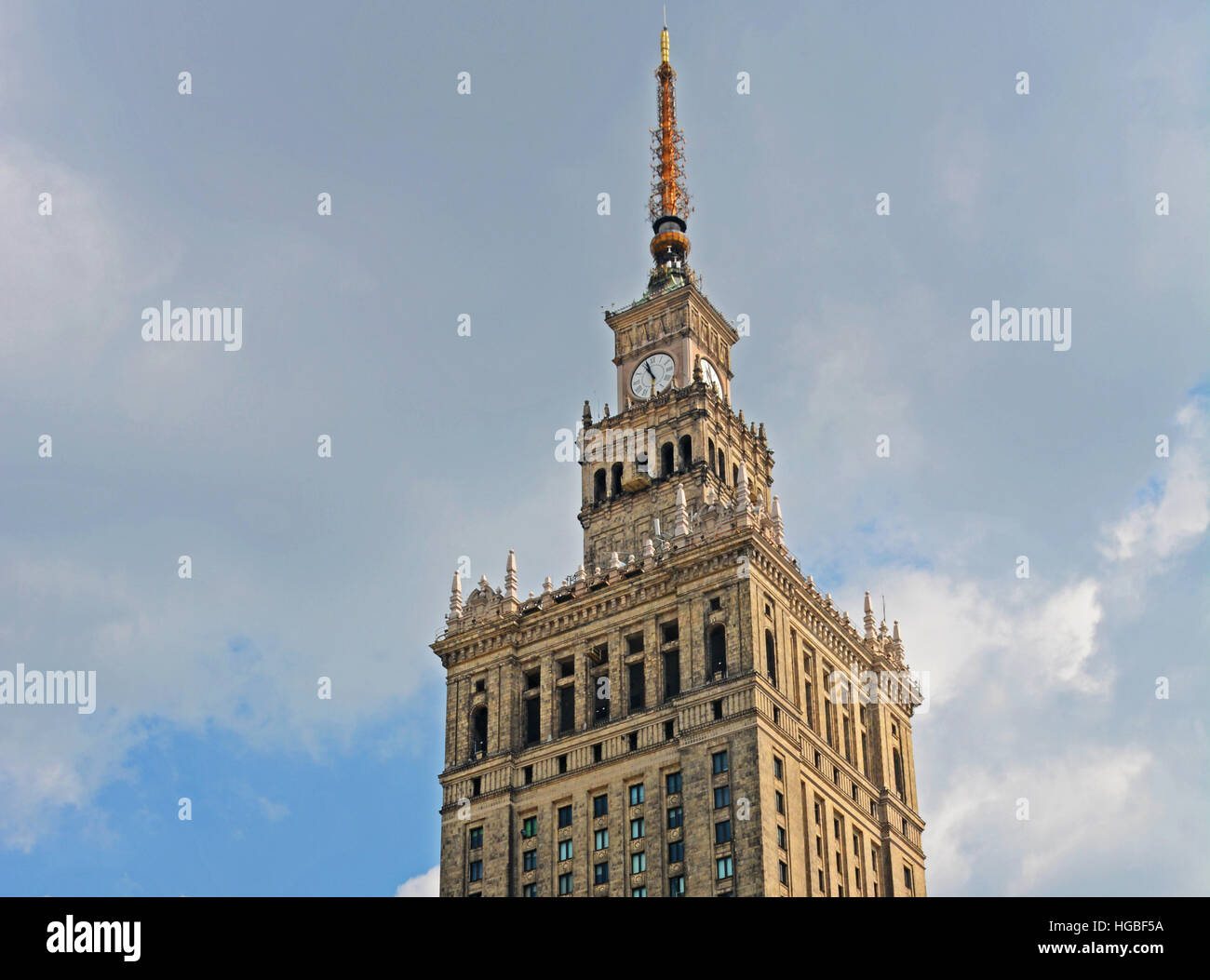 Der Palast der Kultur und Wissenschaft, "Joseph Stalin Palace", Warschau Polen Stockfoto