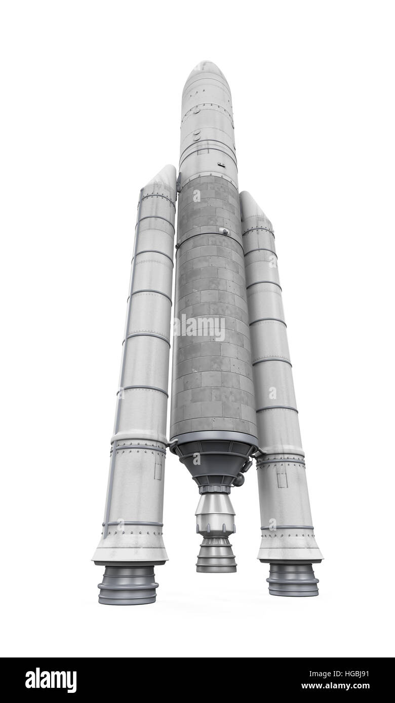 Weltraumrakete isoliert Stockfoto