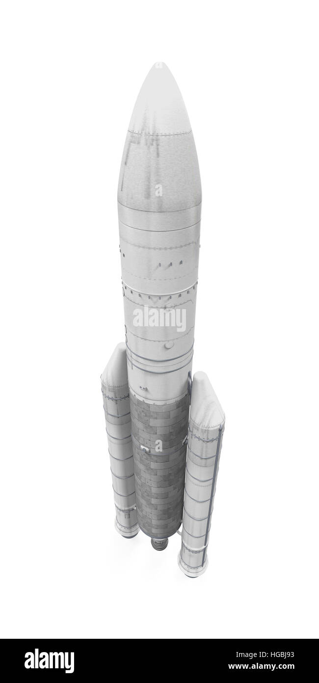 Weltraumrakete isoliert Stockfoto