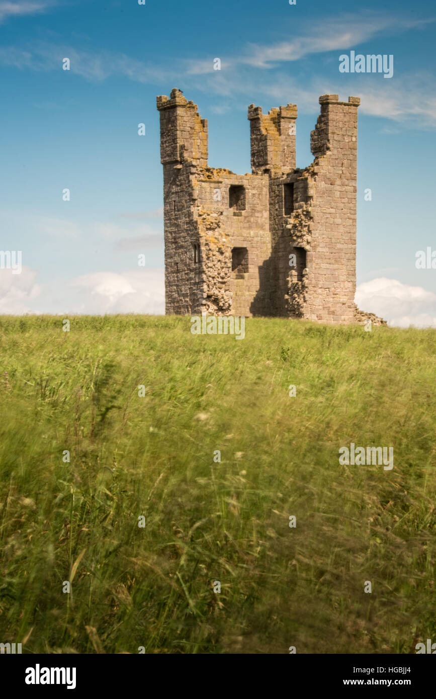 Dunstanburgh Castle, Northumberland Küste, UK Stockfoto