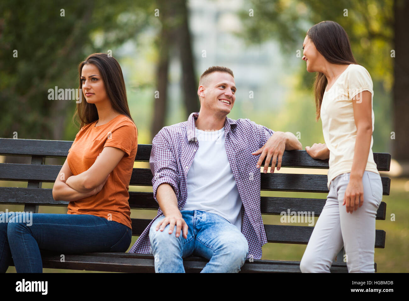 flirten im park