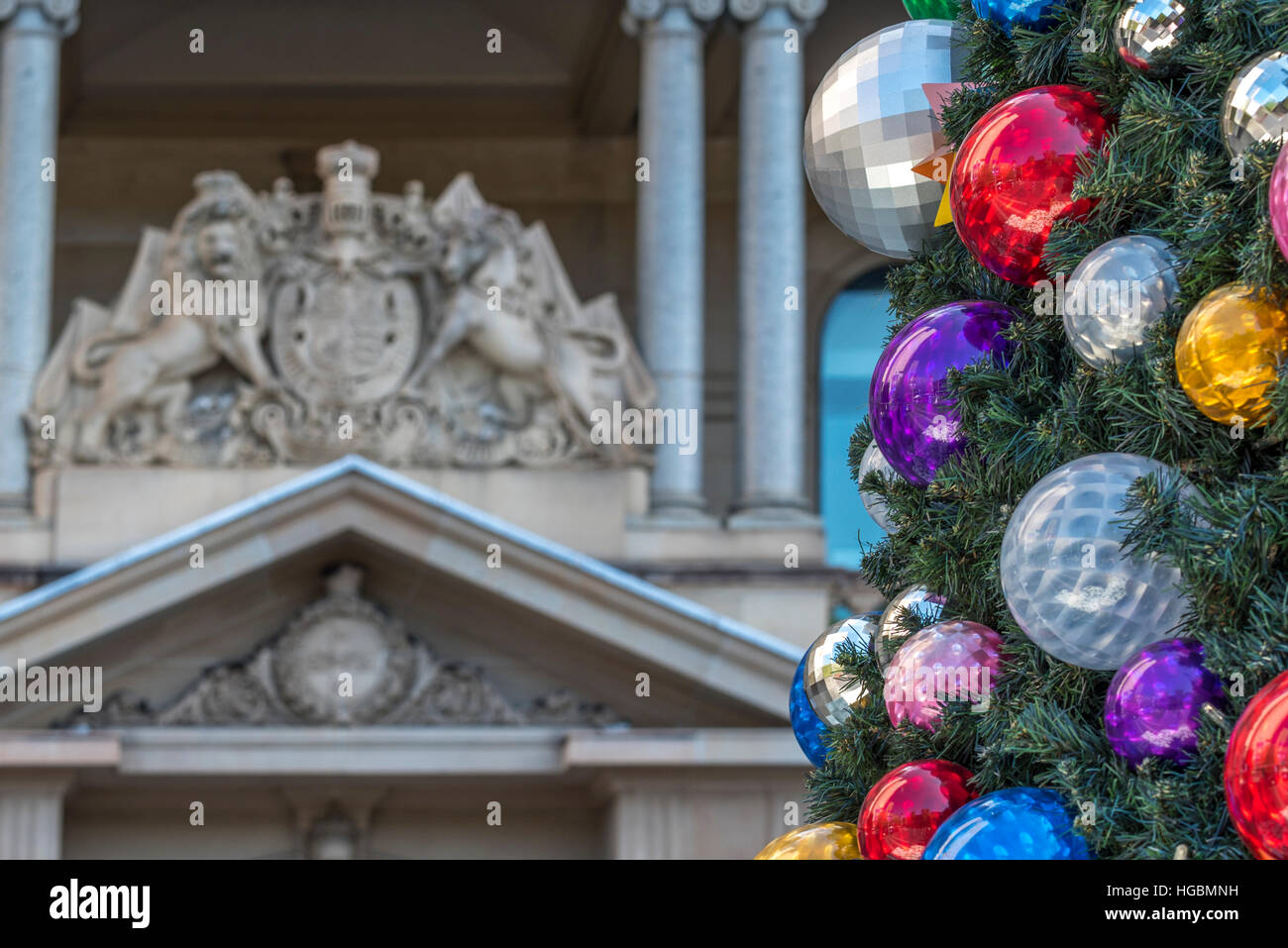 Weihnachtsbaum außerhalb Government House, Sydney, Australien Stockfoto
