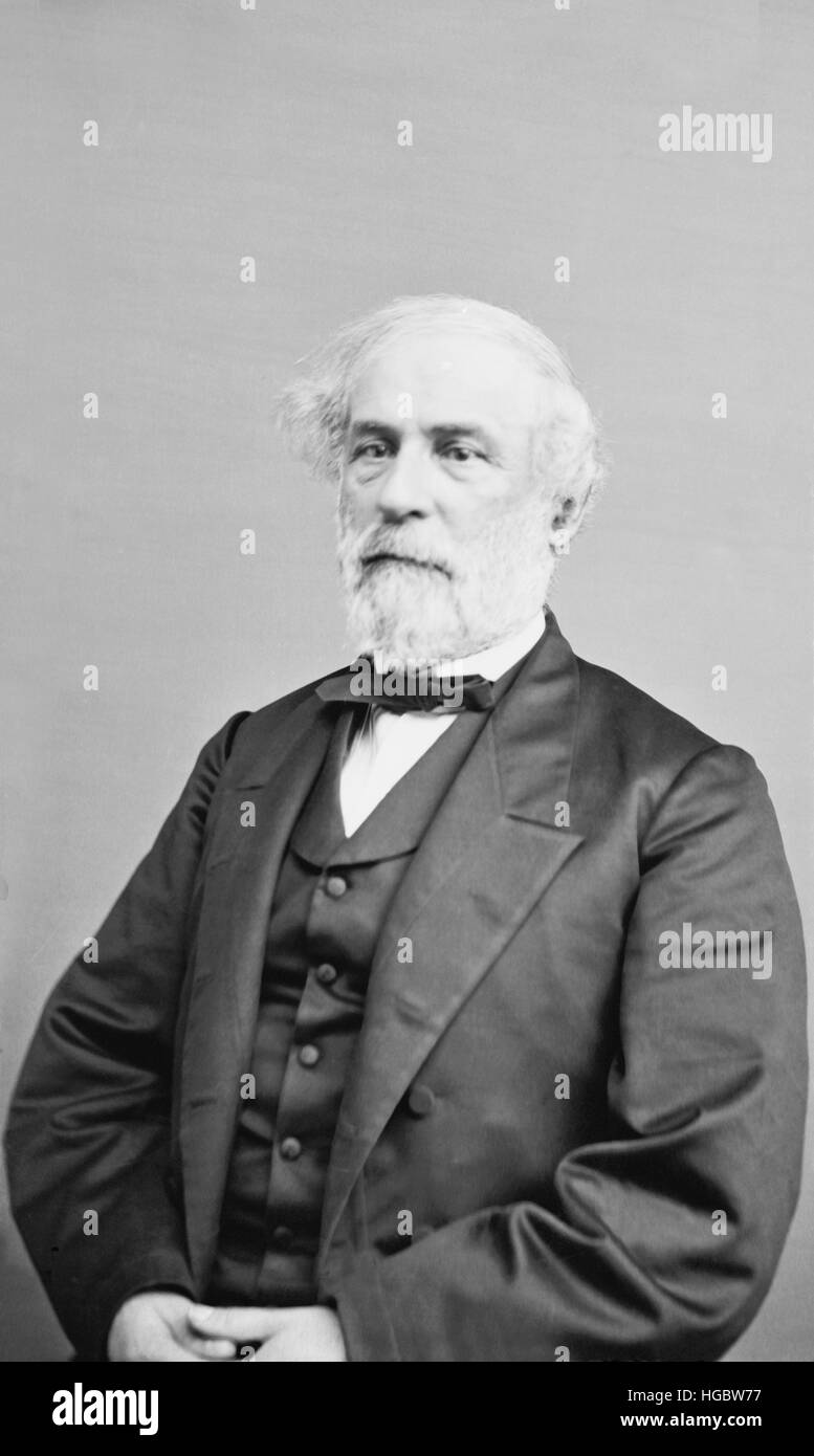 Porträt des Generals Robert E. Schutze, Armee der Konföderierten Staaten. Stockfoto