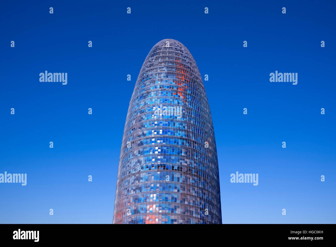 Torre Agbar von Jean Nouvel, Barcelona Stockfoto