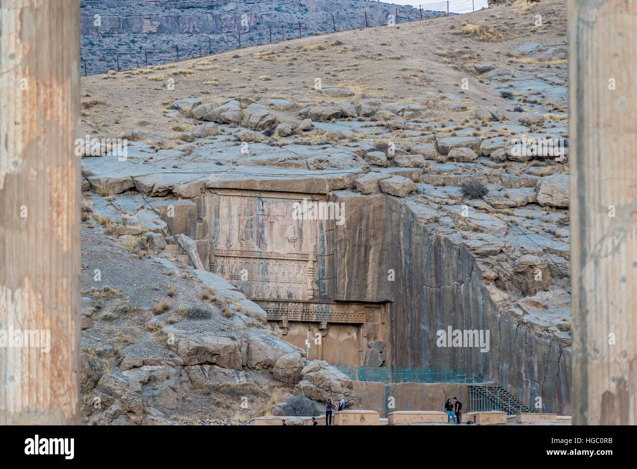 Grab von Artaxerxes II in Persepolis - antike Stadt der Perser, zeremonielle Kapital von Achaemenid-Reich im Iran Stockfoto