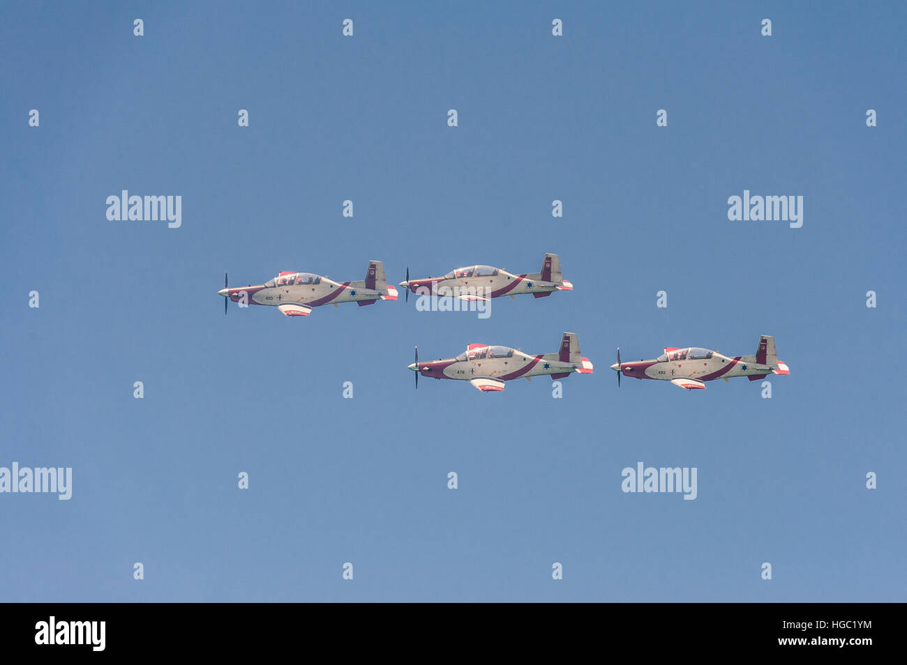 Yom Haatsmaout, Unabhängigkeitstag, Israel 2016, airshow Stockfoto