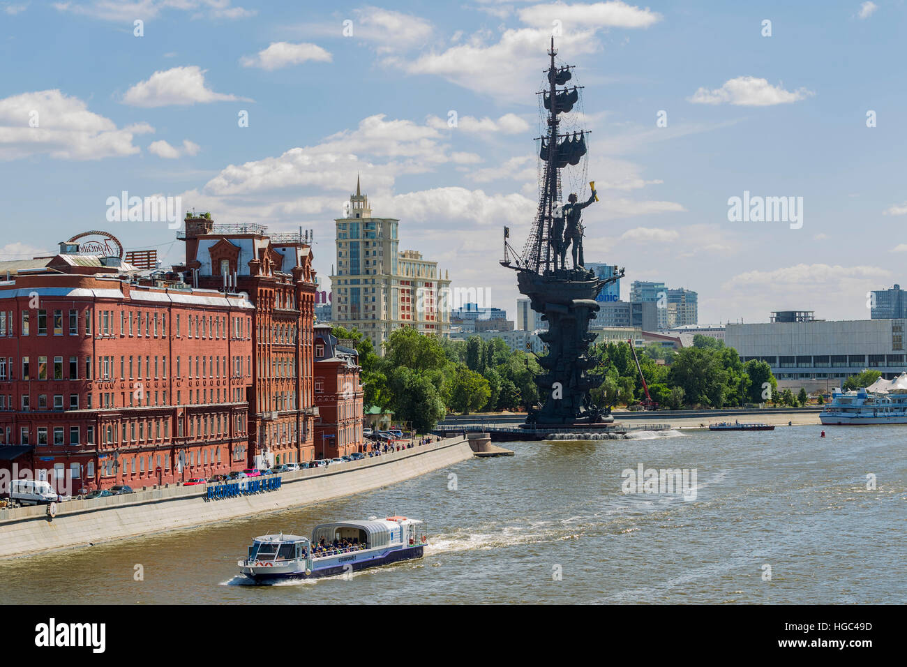 Denkmal für Peter den großen, Moskau, Russland Stockfoto