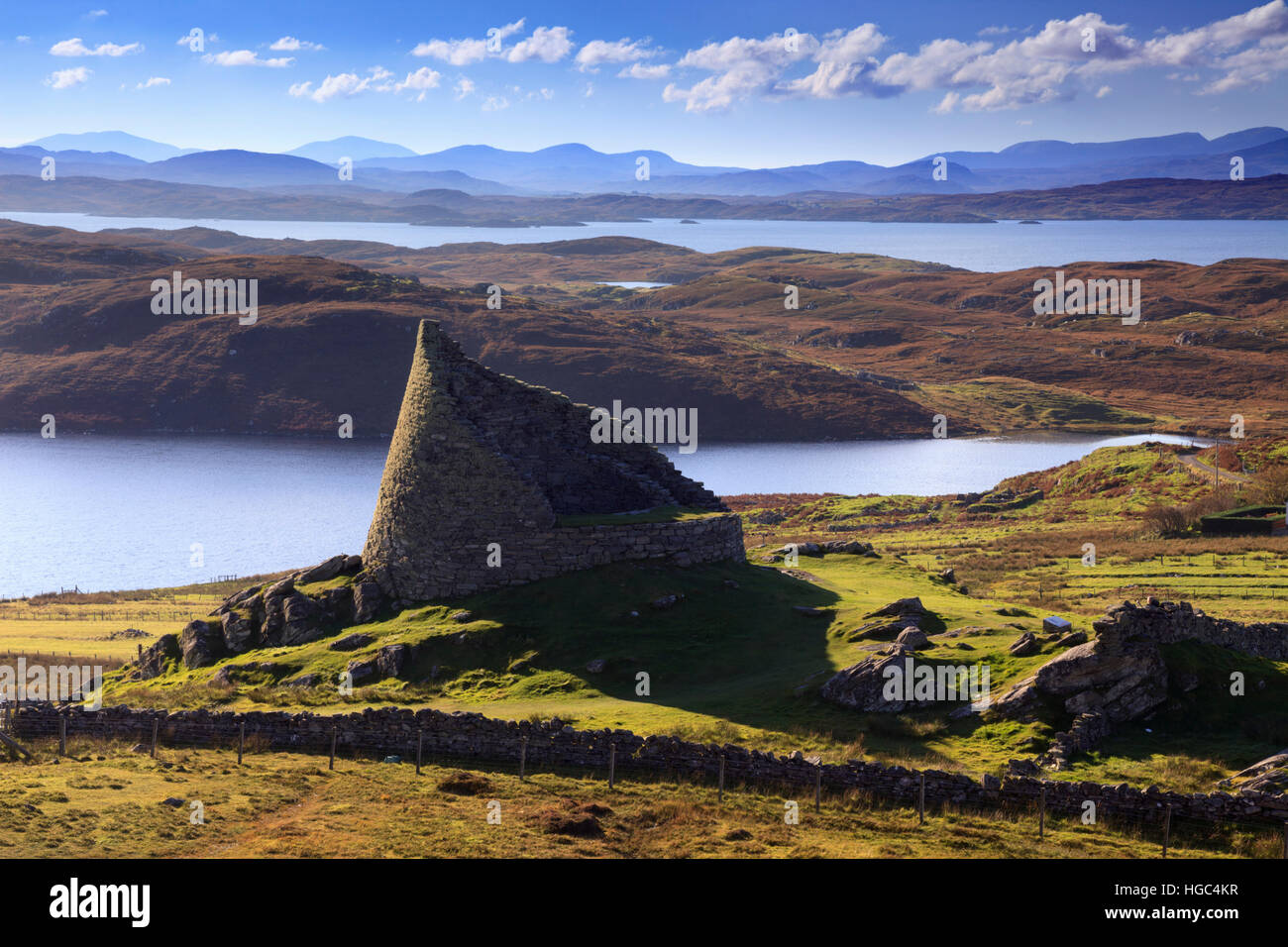 Dun Carloway Broch auf der Isle of Lewis. Stockfoto