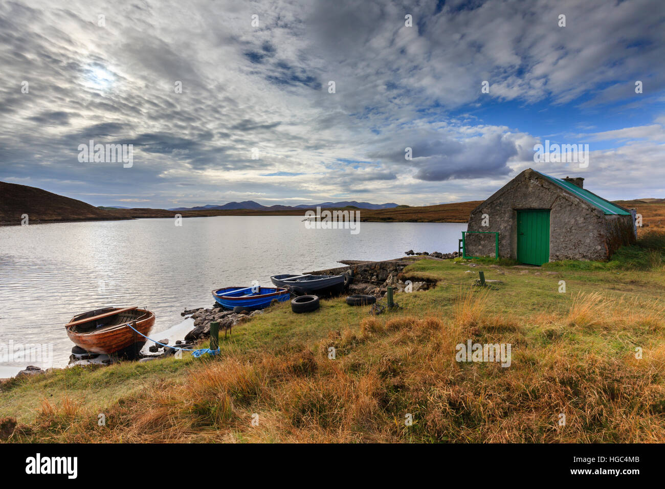 Loch Bhaltois auf der Insel Harris in den äußeren Hebriden. Stockfoto