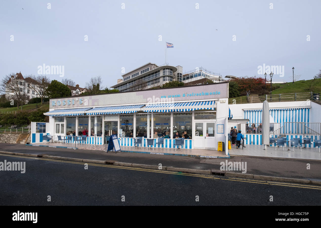 Rossis Cafe Southend-on-sea Stockfoto