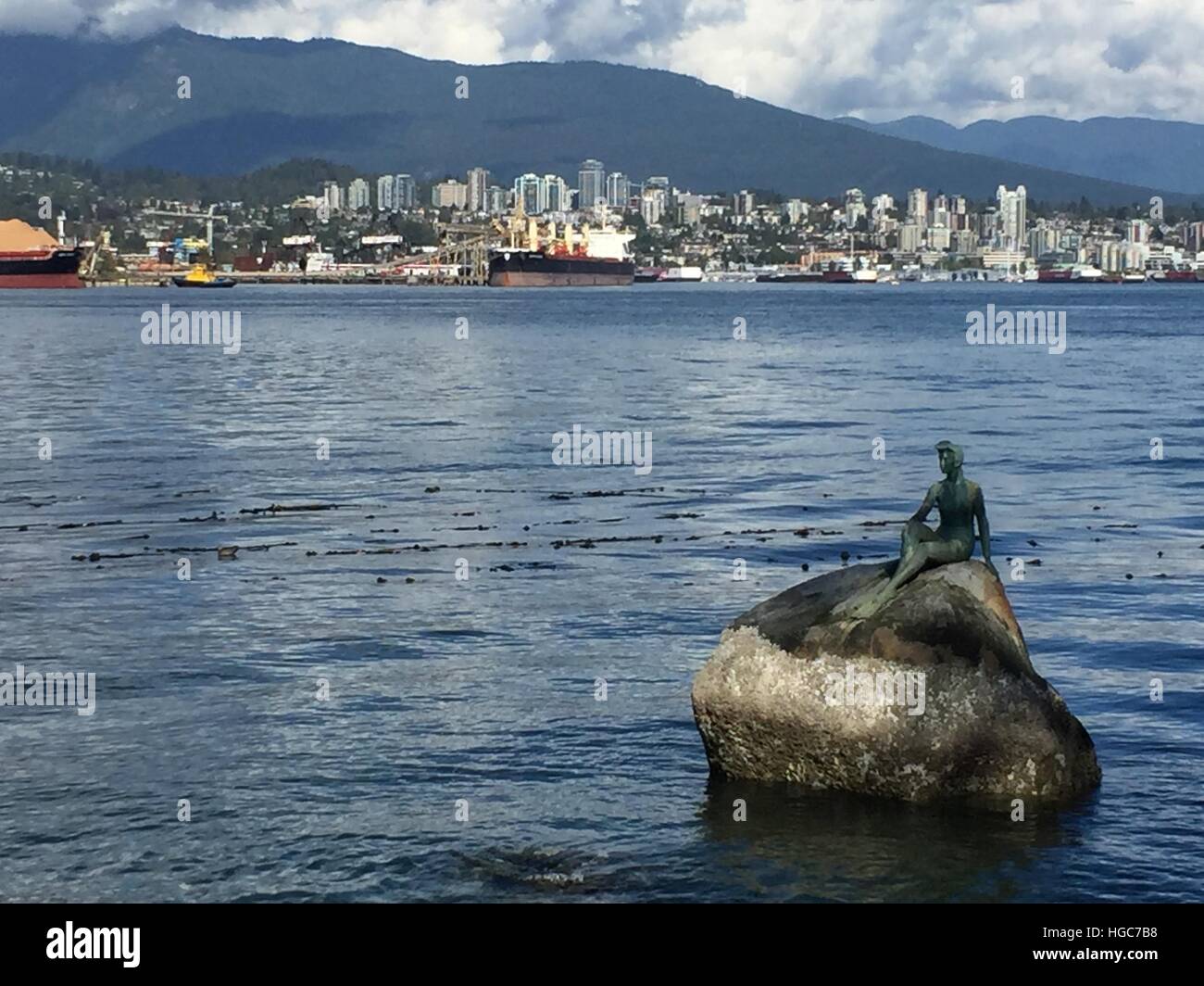 Vancouver, Mermaid Statue, Stanley Park Stockfoto