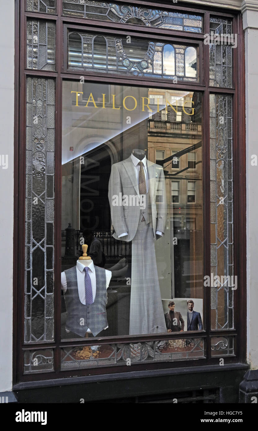 Alte Taloiring Shop, Merchant City, Glasgow, Schottland, Großbritannien Stockfoto