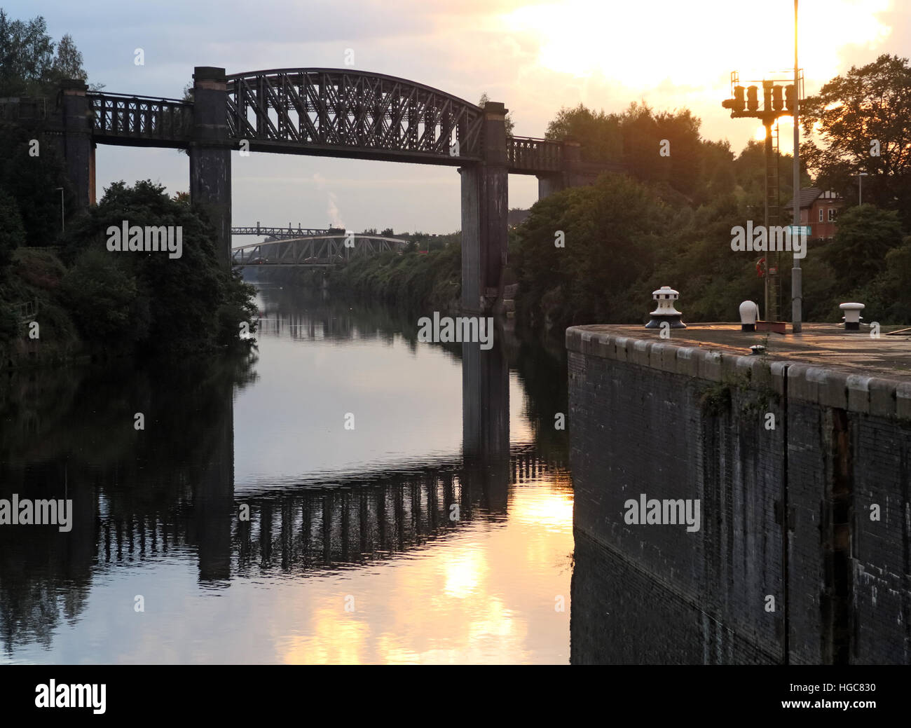 Latchford Dorf & Schlösser, Süd Warrington, Cheshire, England, UK Stockfoto