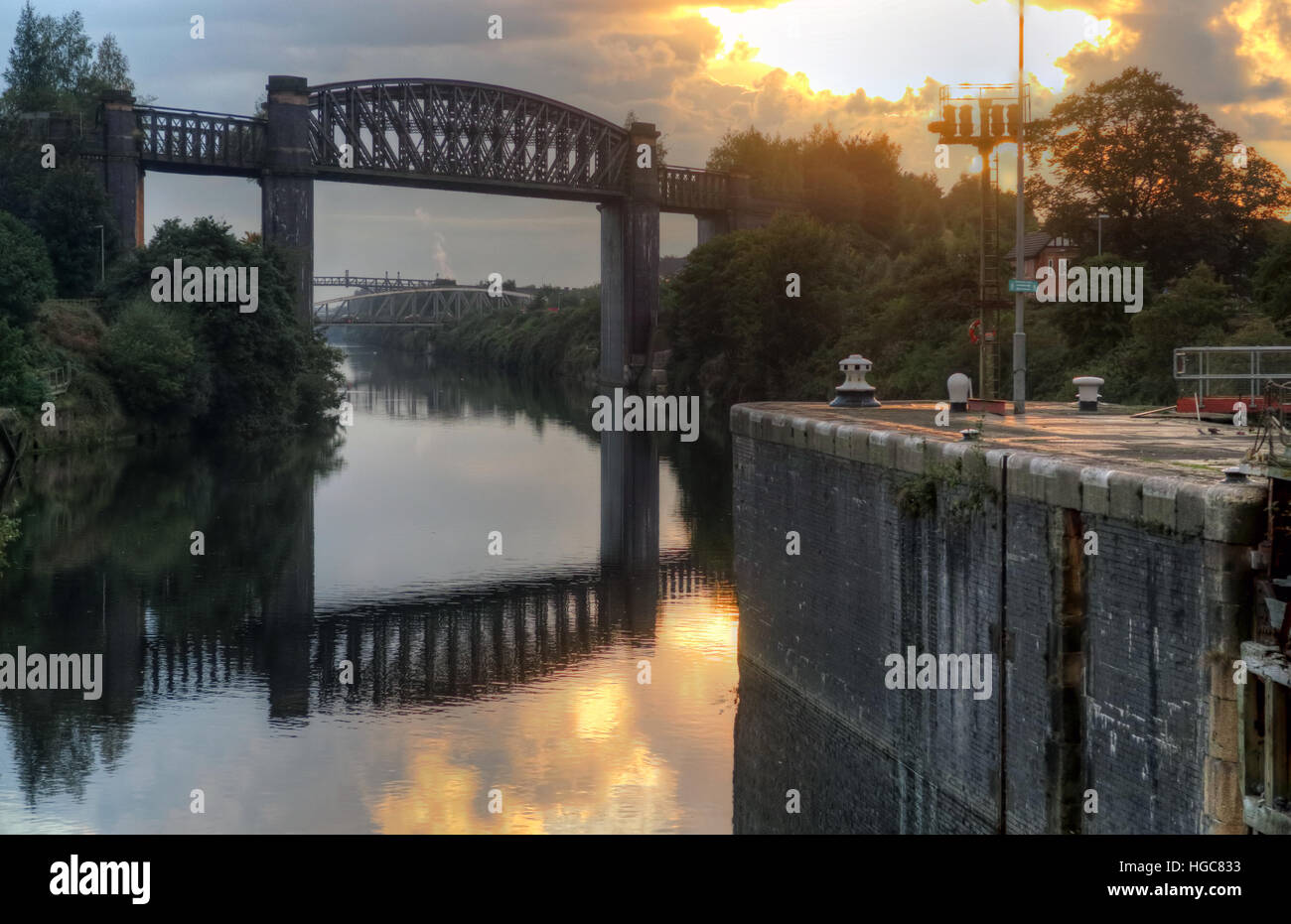Latchford Dorf & Schlösser, Süd Warrington, Cheshire, England, UK Stockfoto