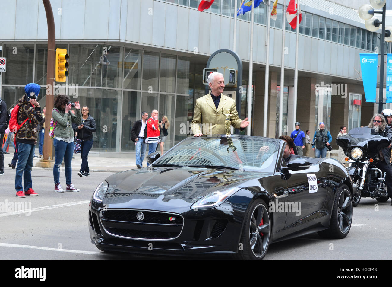 Calgary, Alberta, Kanada, 24. April 2014: Comic und Entertainment Expo Parade Anthony Daniels C3PO aus Star Wars Stockfoto