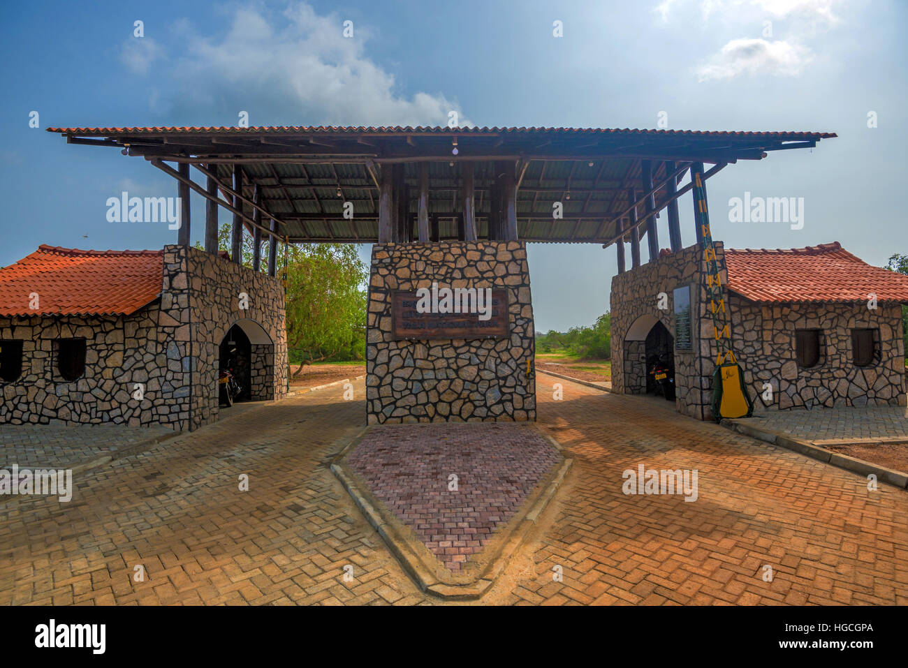 Eingangstor der Yala-Nationalpark, Sri Lanka Stockfoto