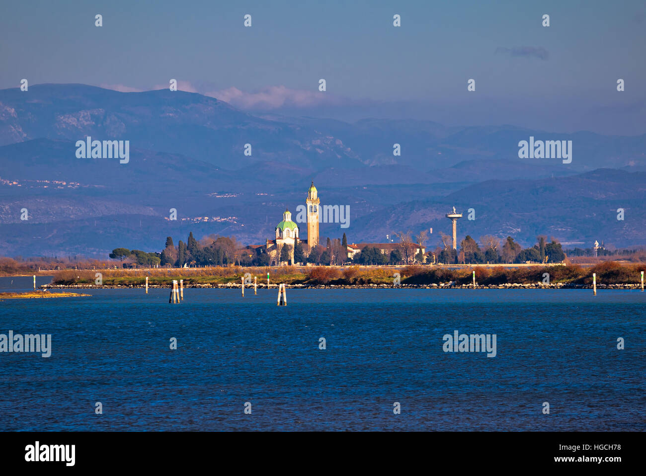 Santuario di Barbana Heiligtum in Italien, in der Nähe von Stadt von Grado Stockfoto