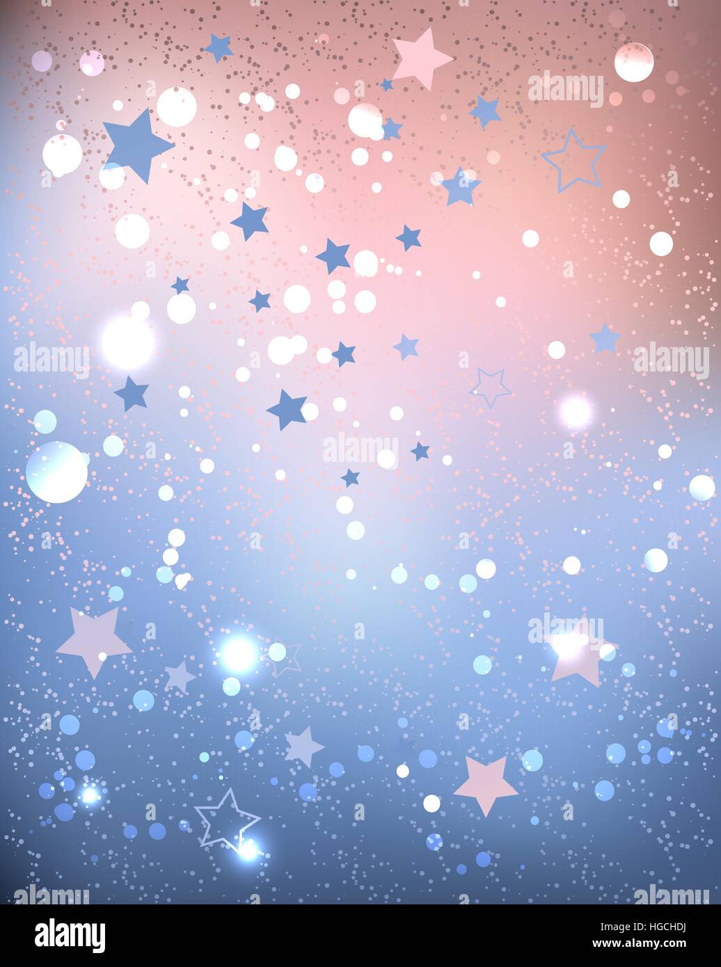 strukturierten Hintergrund modischen Farben von rosa Quarz und Gelassenheit mit funkelt und Sternen Stock Vektor