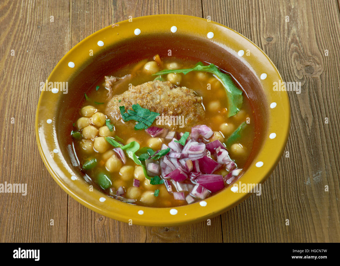 Ragda Pattice beliebte Fast-Food Streetfood Maharashtra und Gujara Stockfoto