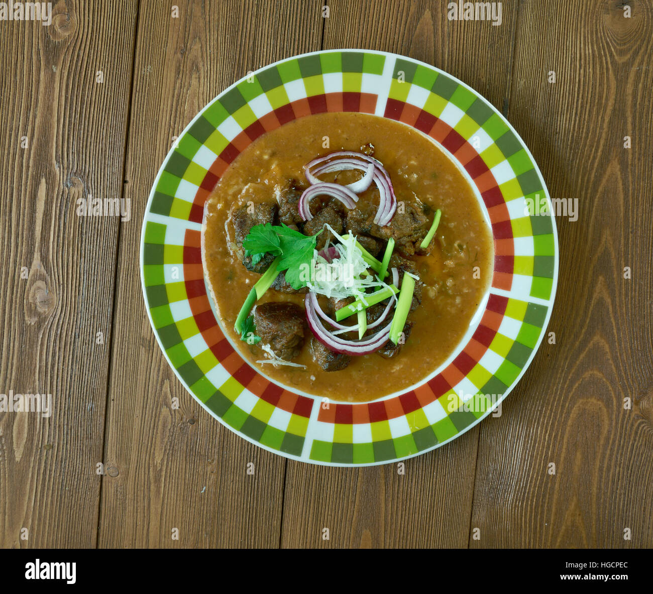 Roter Leguan leckeres mexikanisches Essen Stockfoto