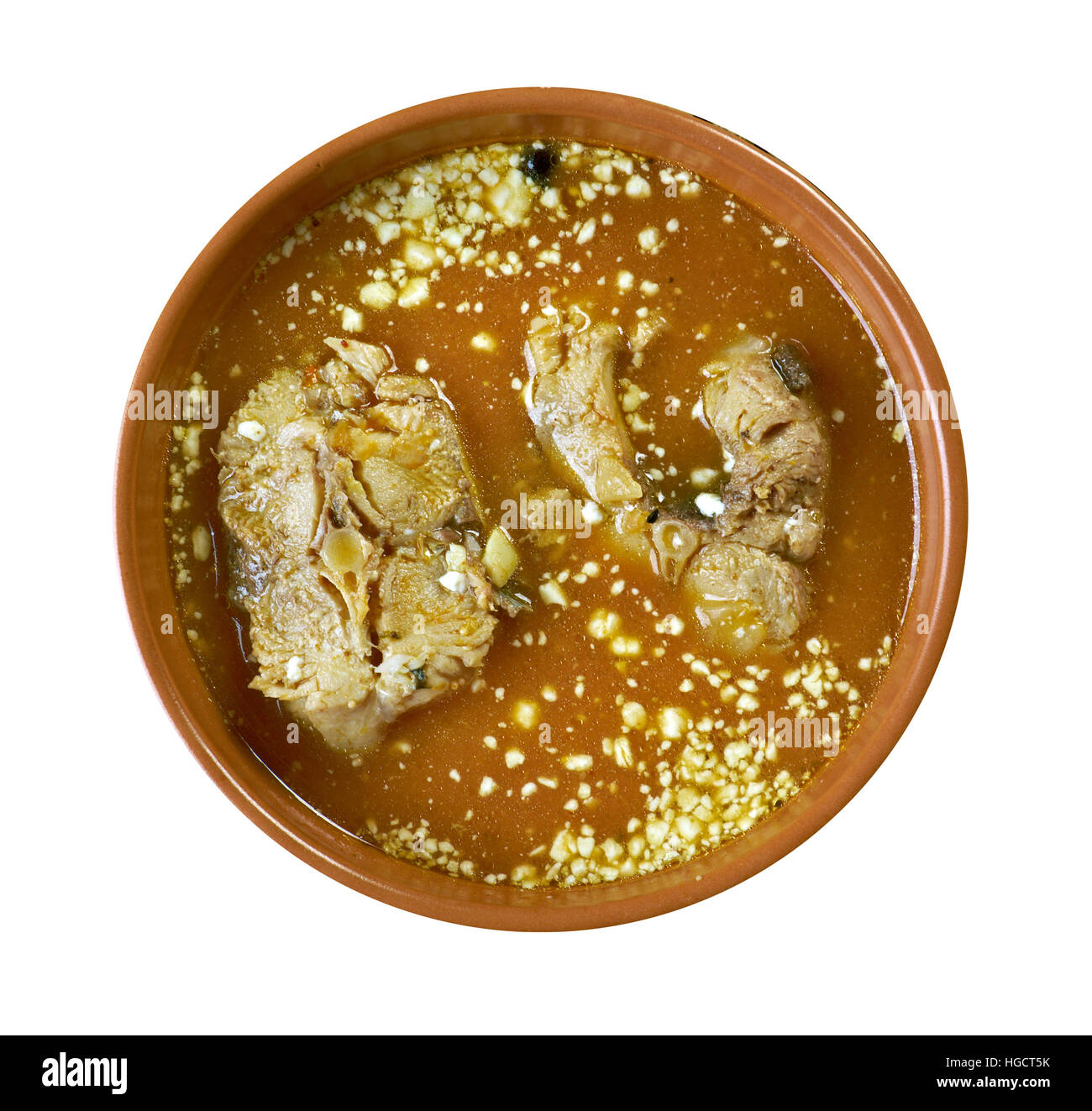Fisch Mango curry, Fisch gekocht in einer Kokosnuss-Milch Basis Soße mit Mangos Stockfoto