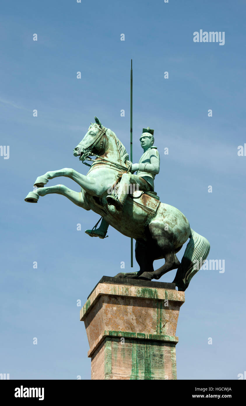 Deutschland, Düsseldorf, Hofgarten, Denkmal Für Das Westfälische Ulanenregiment Nr. 5, von Richard Langer, Eingeweiht 1929 Stockfoto