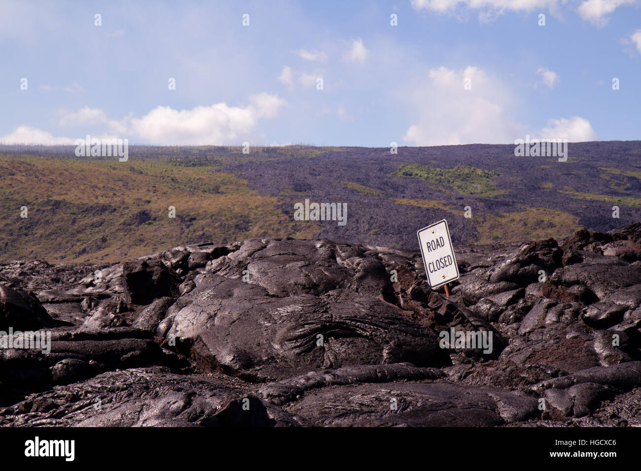 Straße gesperrt Stockfoto