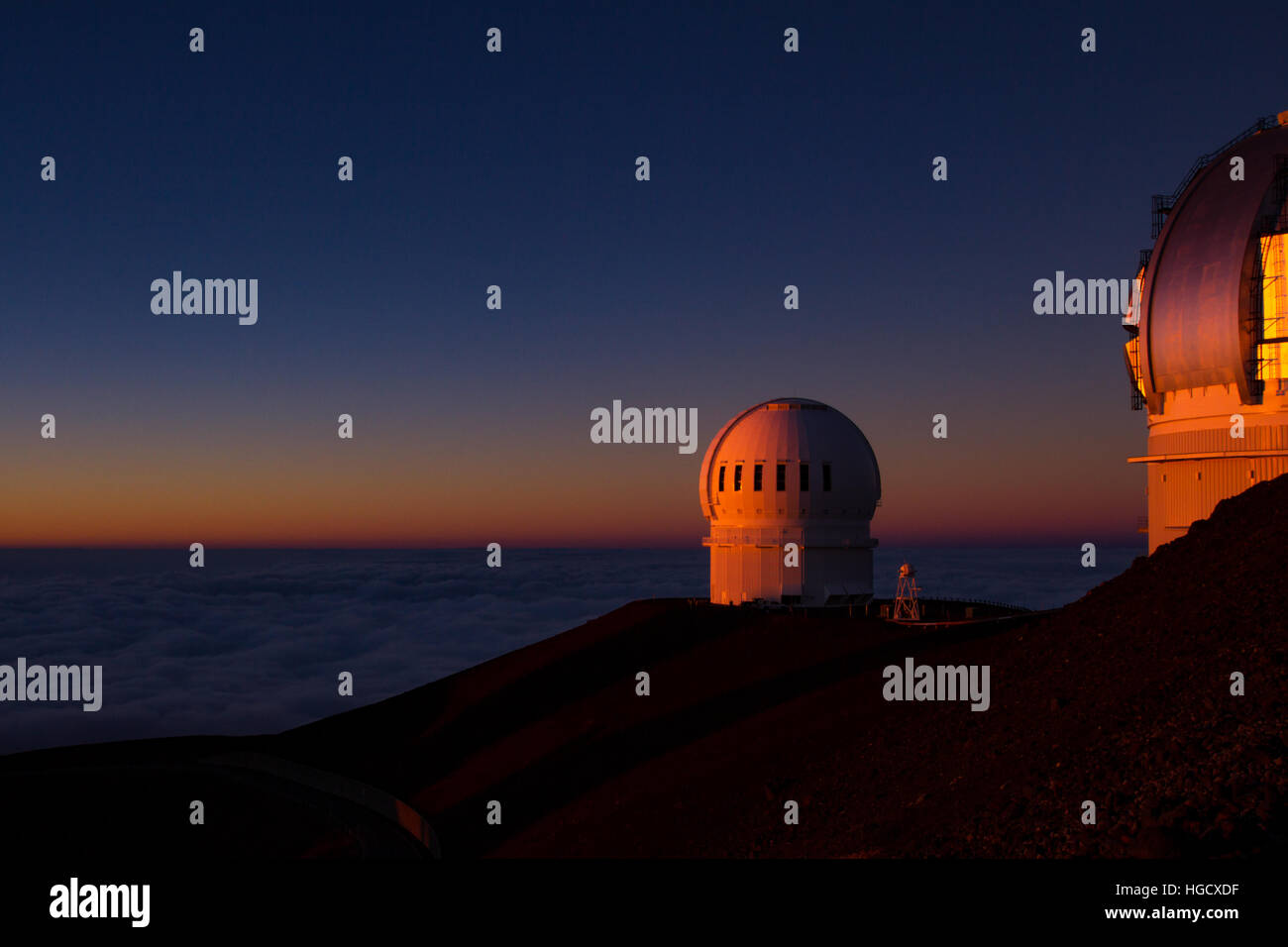 Mauna Kea-Teleskope Stockfoto