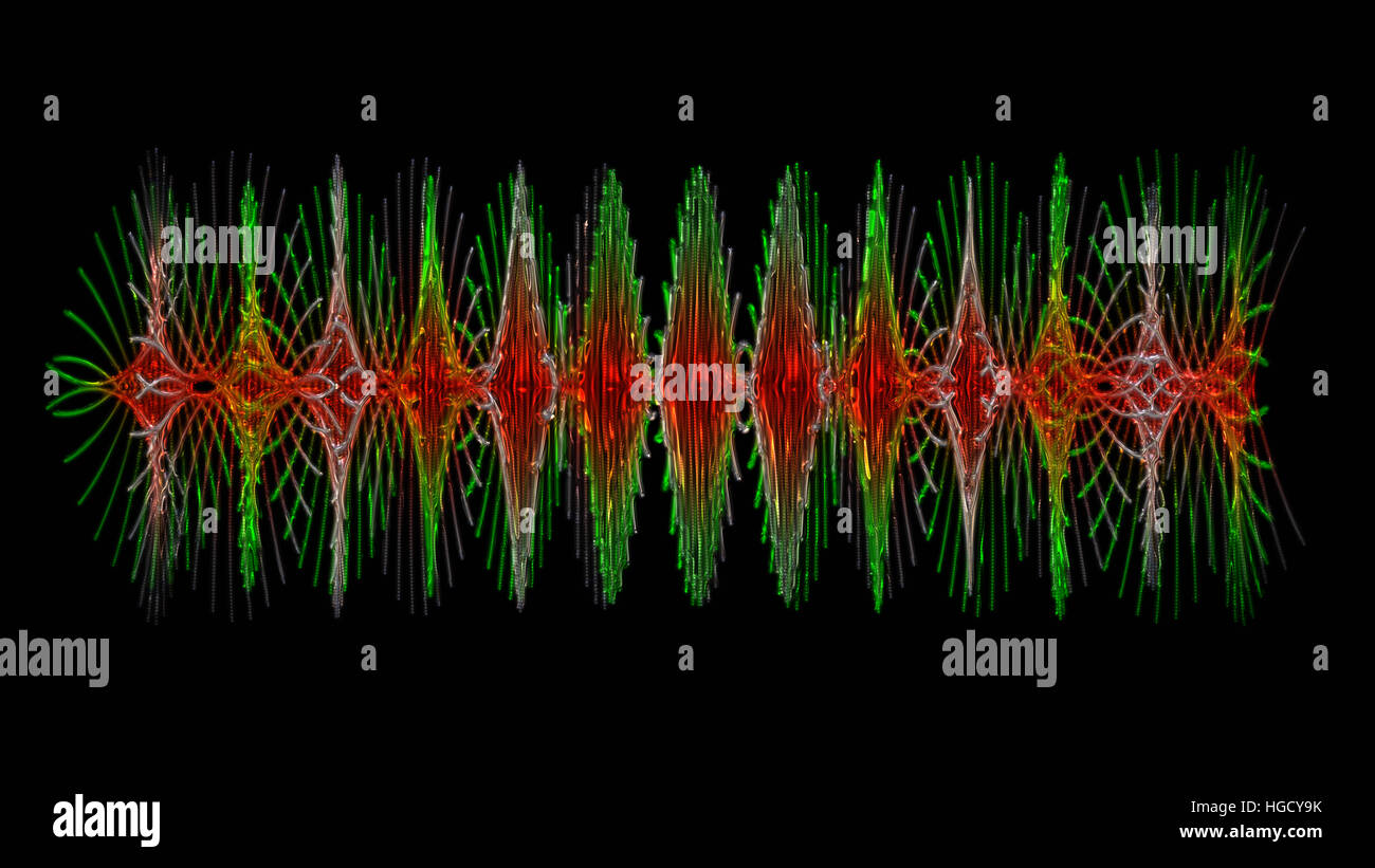 Wunderbare abstrakte illustrierte Glasobjekt Stockfoto