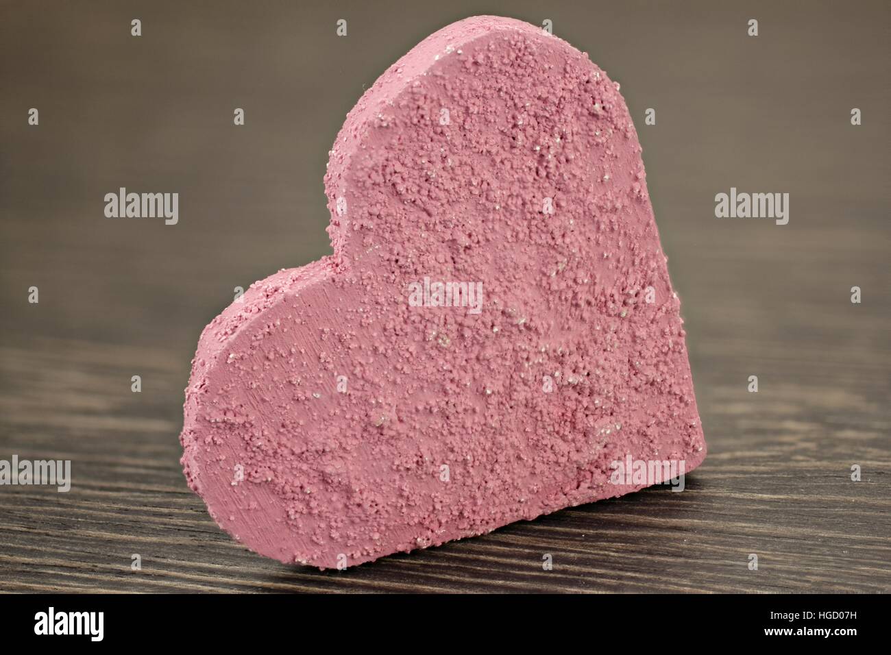 Valentinstag Hintergrund mit einem rosa Herz Stockfoto