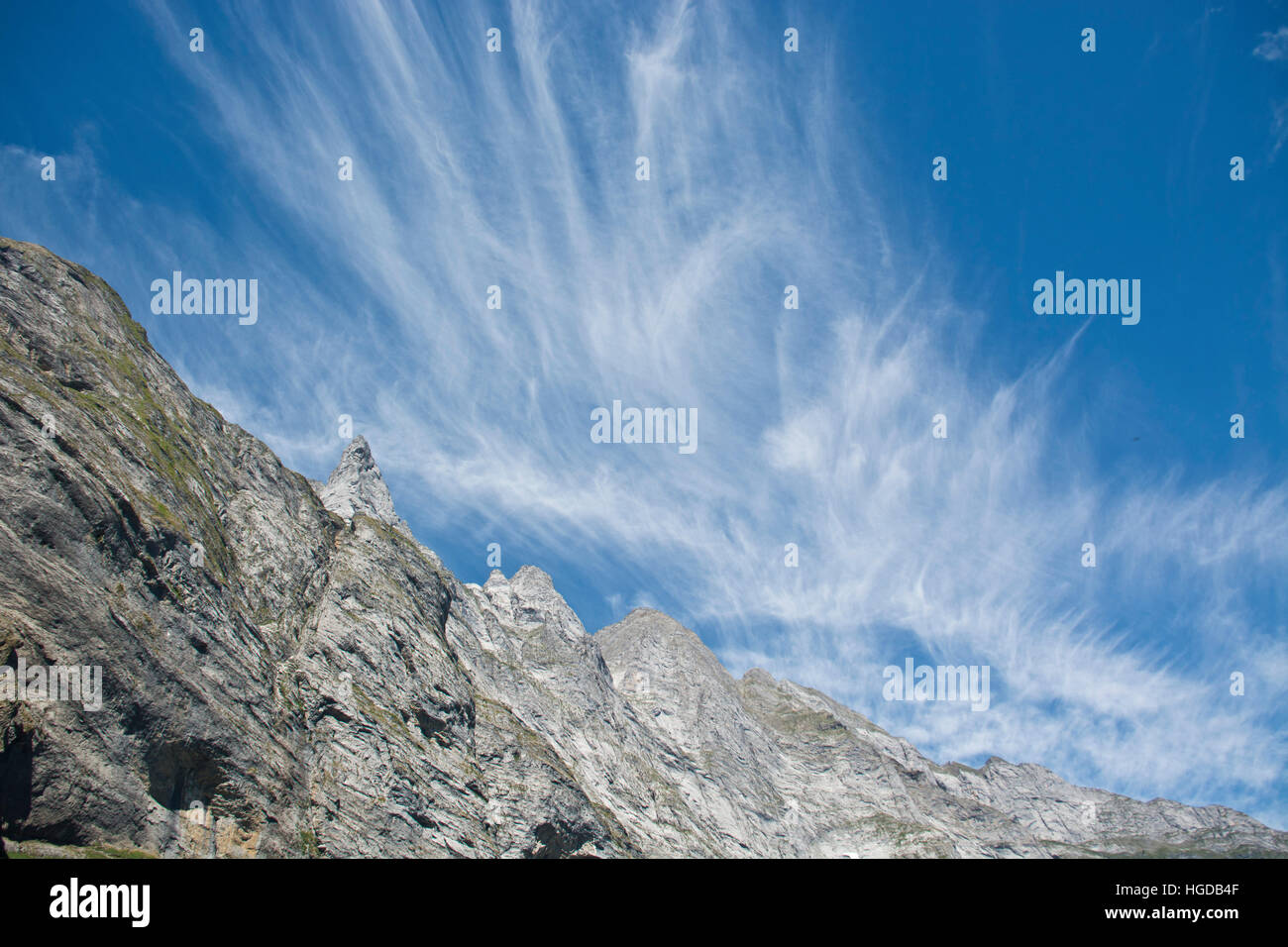Alpine Himmel im Berner Oberland Stockfoto