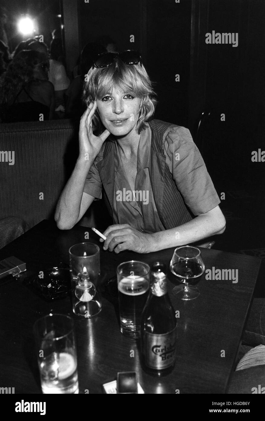 MARIANNE FAITHFULL-Sängerin und Schauspielerin England 1979 am Atlantik in Stockholm Stockfoto