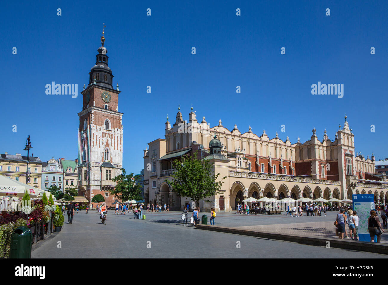 Marktplatz in Krakau Stockfoto