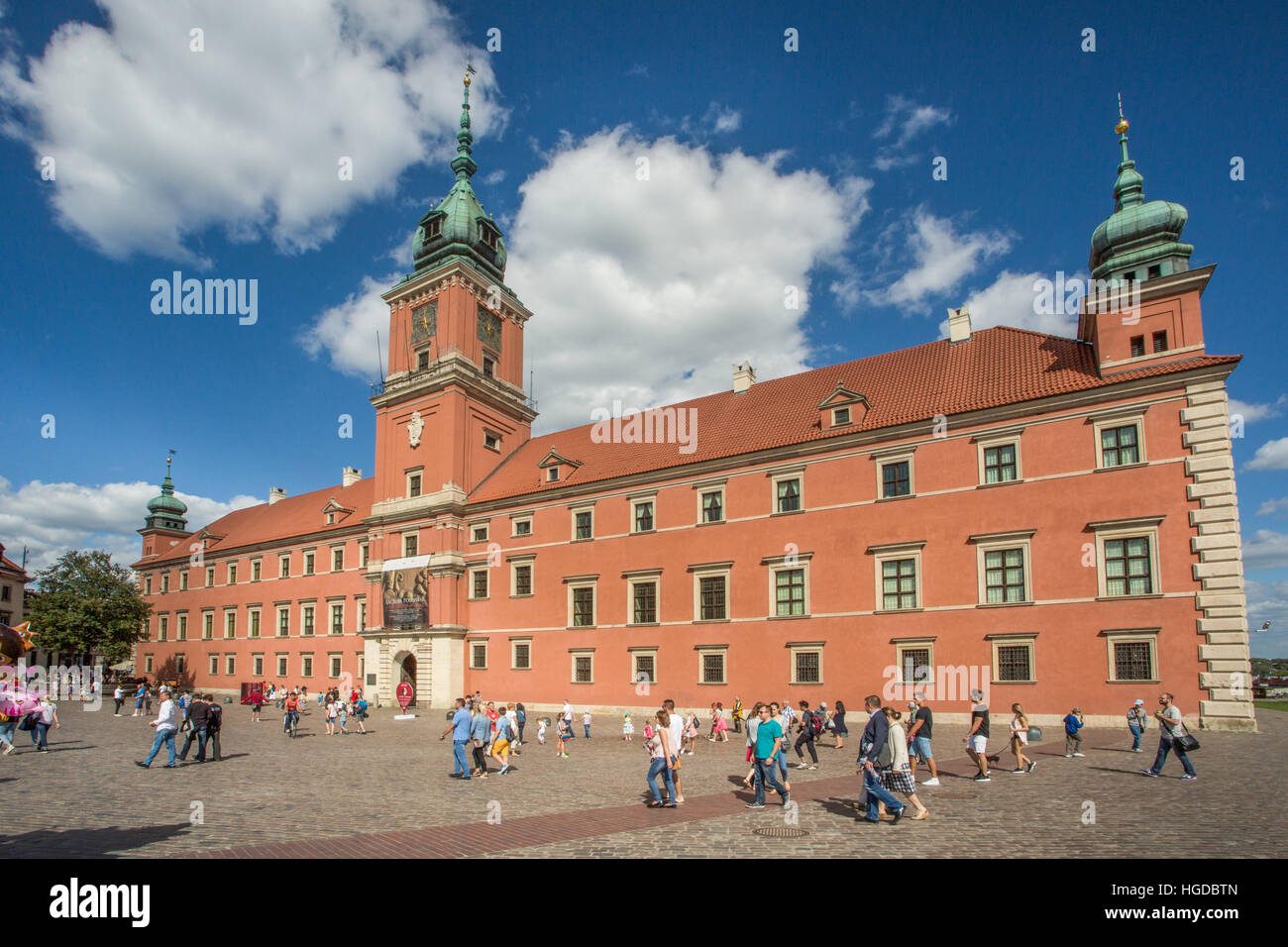 Square und Königsschloss in Warschau Stadt Stockfoto