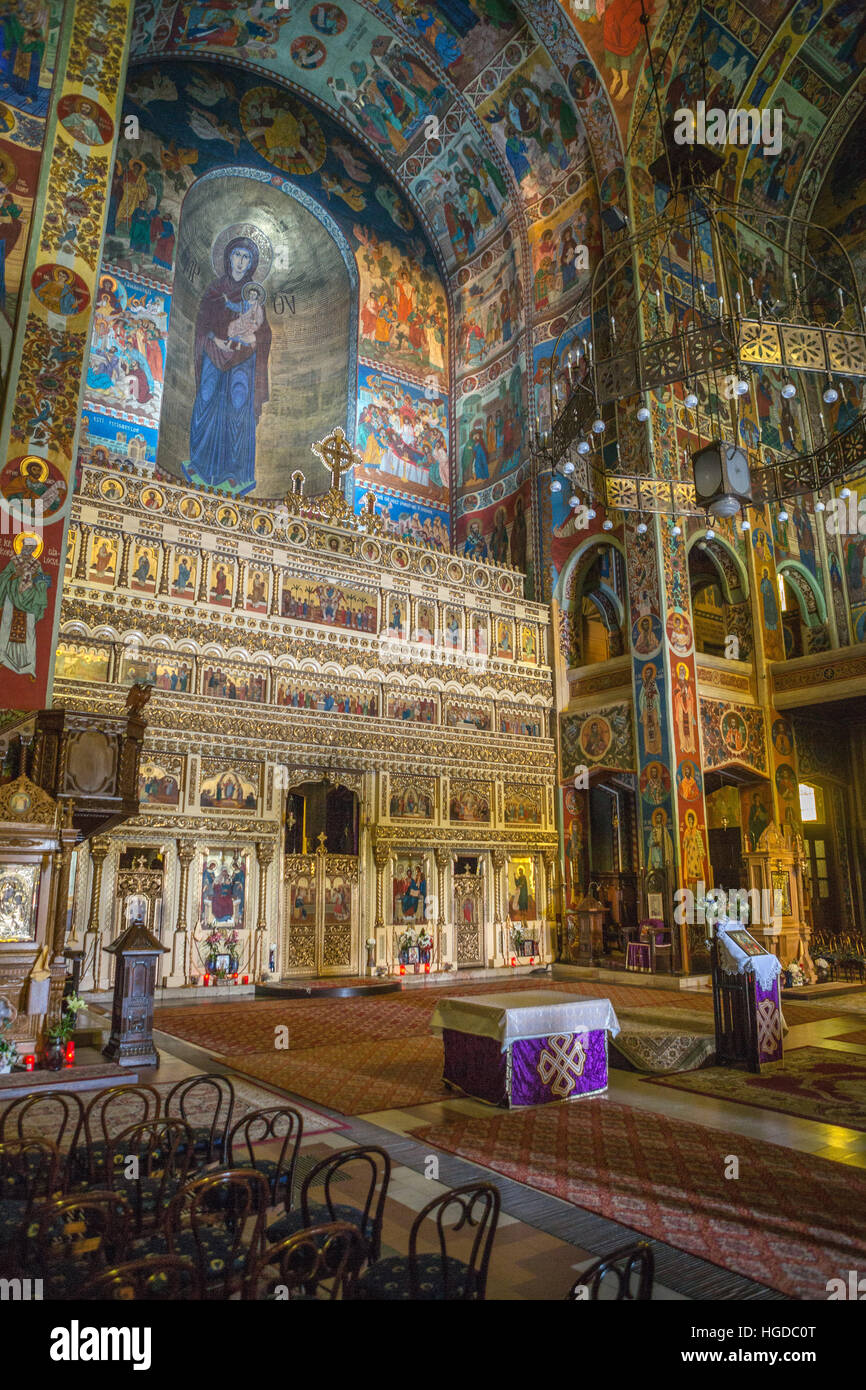 Rumänien, Targu Mures Stadt, orthodoxe Kathedrale, innen, Stockfoto