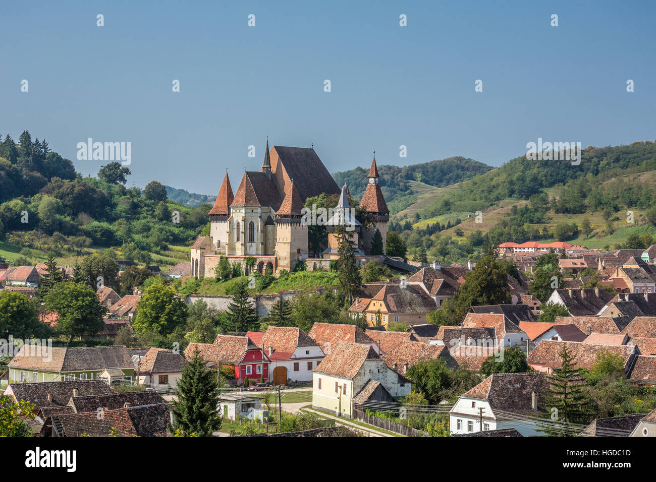 Rumänien, Sibiu Grafschaft, Birthälm Stadt, befestigte Kirche von Birthälm, Weltkulturerbe, Stockfoto