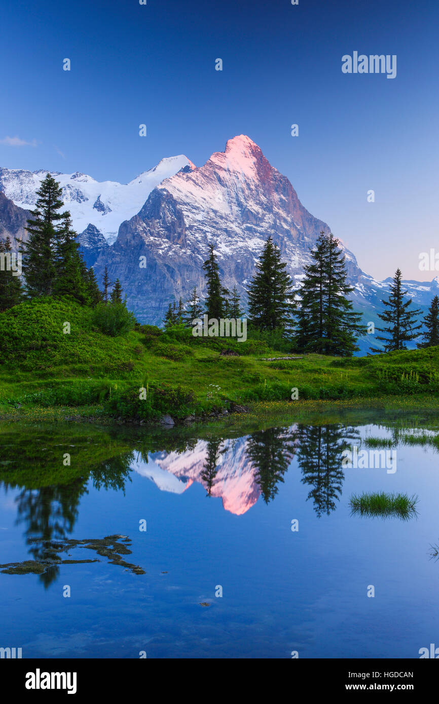 Eiger und Mönch im Berner Oberland, Schweiz Stockfoto