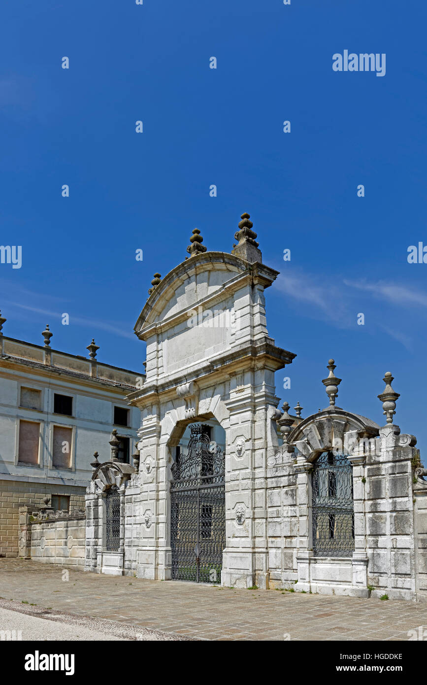 Museo Nazionale di Villa Pisani, Mauer, Tor Stockfoto