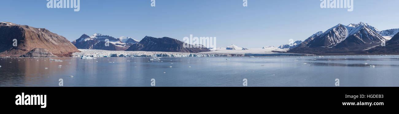 Spitzbergen, Svalbard, Kongsfjords, packen, Eis, Gletscher, Wasser Stockfoto