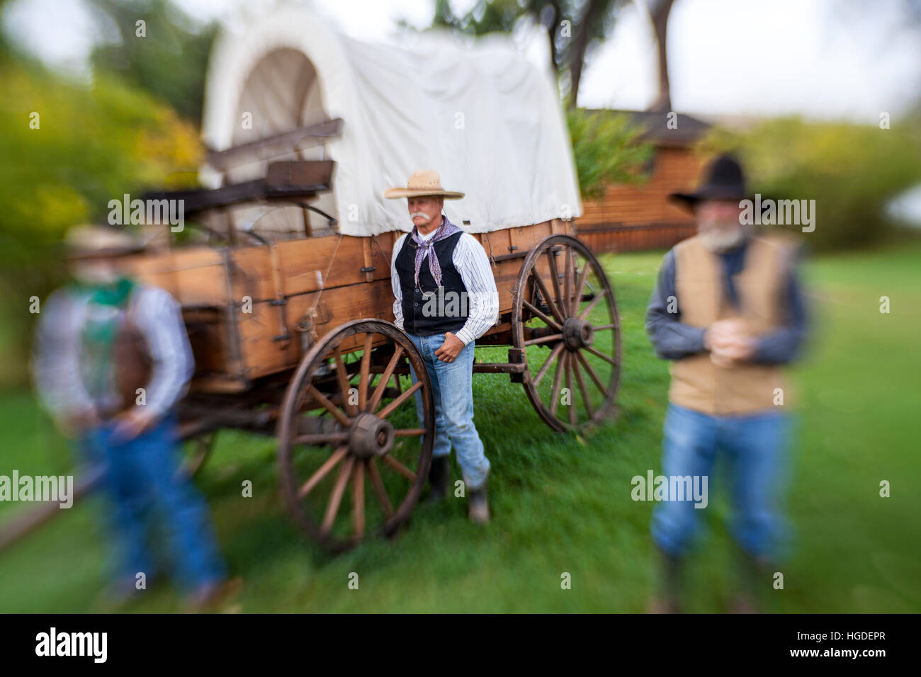 LB00136-00... WYOMING - Clint Balck Mike Buckich und Bobby Picklesimer auf der Willow Creek Ranch.  HERR # B19 - B18 - P10 Stockfoto