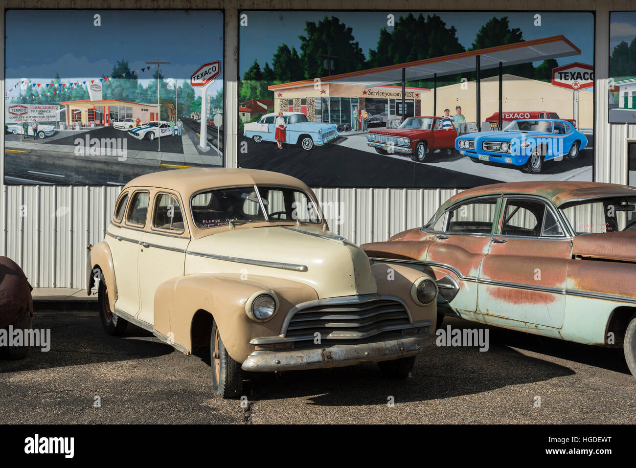 Colorado, Delta County, Rusty Autos Stockfoto