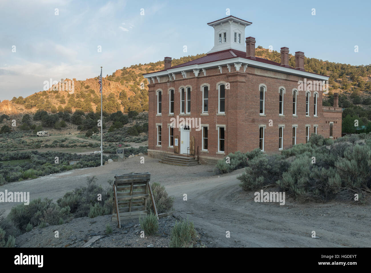Mineral County, Nevada, Belmont, Geisterstadt, Court House Stockfoto